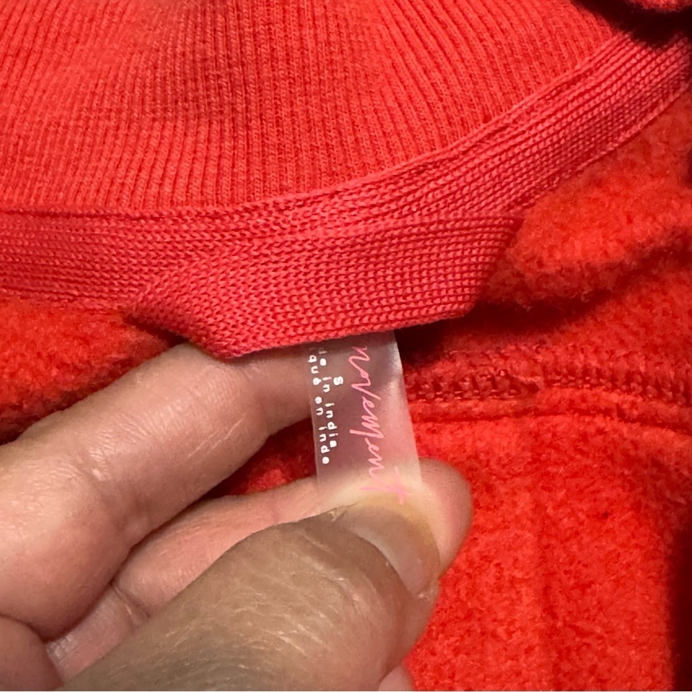 FREE PEOPLE FP Movement Seeing Double Red Sweatshirt and Shorts Set Medium NWT - Picture 5 of 16